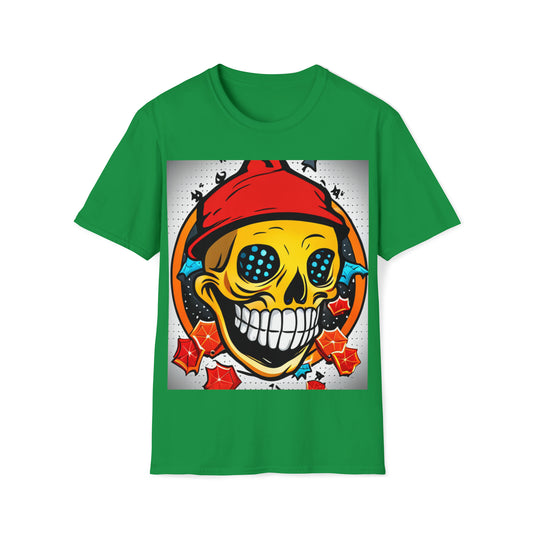 Poker skull beanie Unisex Softstyle T-Shirt